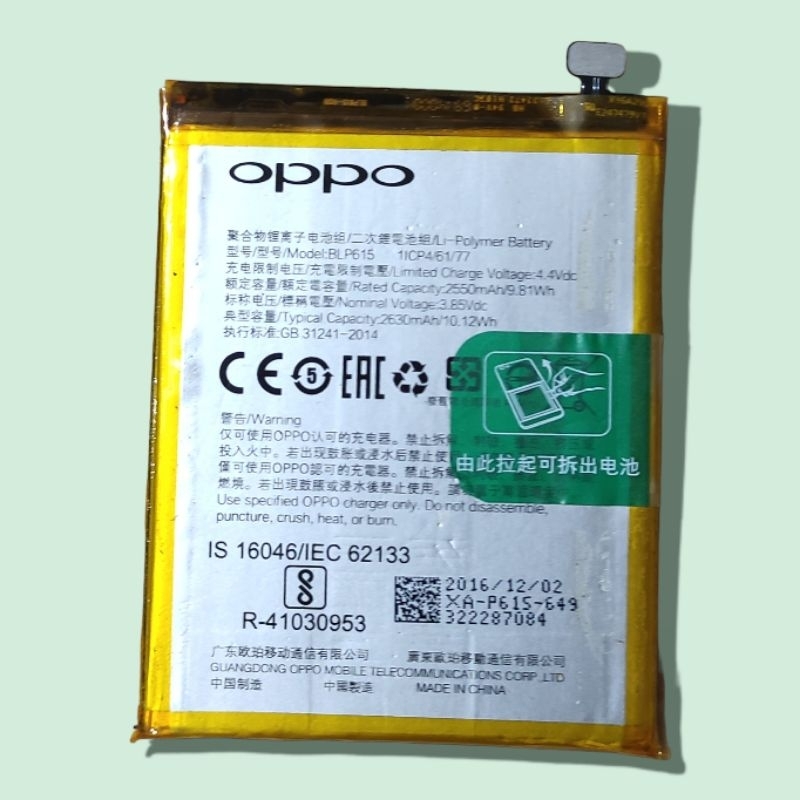 Pin Oppo Neo 9 A37 / Pin Oppo BLP615 Tháo Máy Hoạt Động Tốt