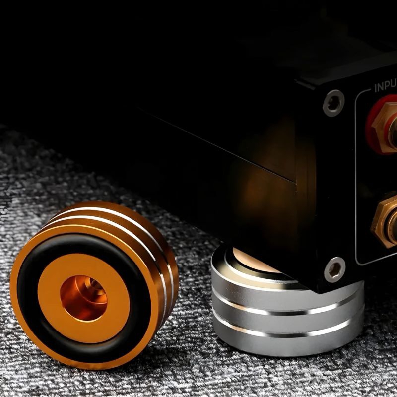 Bộ 4 chân đế chống rung cho loa amply CD case máy tính ,chất liệu hợp kim nhôm cao cấp