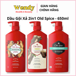 Dầu gội xả 2in1 old spice cho nam hương thể thao 650ml 2-in-1 shampoo and conditioner #pure sport