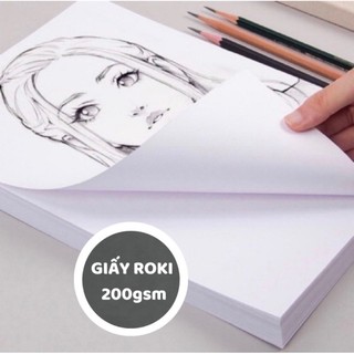 Tập 20 tờ giấy roki 200gsm