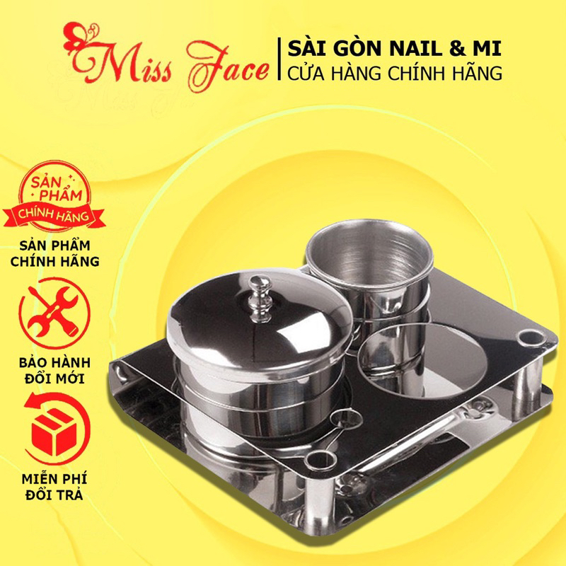 Set hủ đựng lưu huỳnh - Hủ đựng lưu huỳnh inox - Hủ To -  Hủ nhỏ đựng lưu huỳnh chuyên dụng - Dụng c