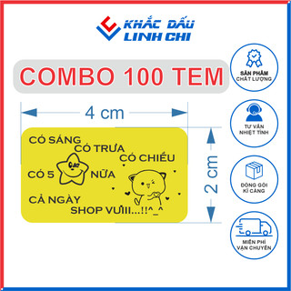 100 Tem Dán Review 5 Sao Nhắn Gửi Thông Điệp Đáng Yêu Kích Thước 7x4cm