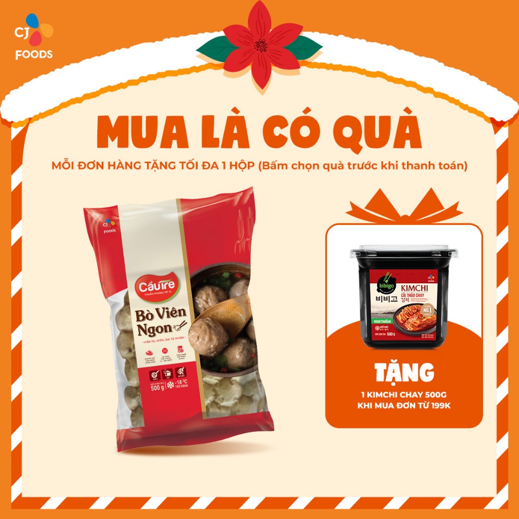 Bò viên ngon Cầu Tre 500g (Bò viên thả lẩu, bò viên chiên)