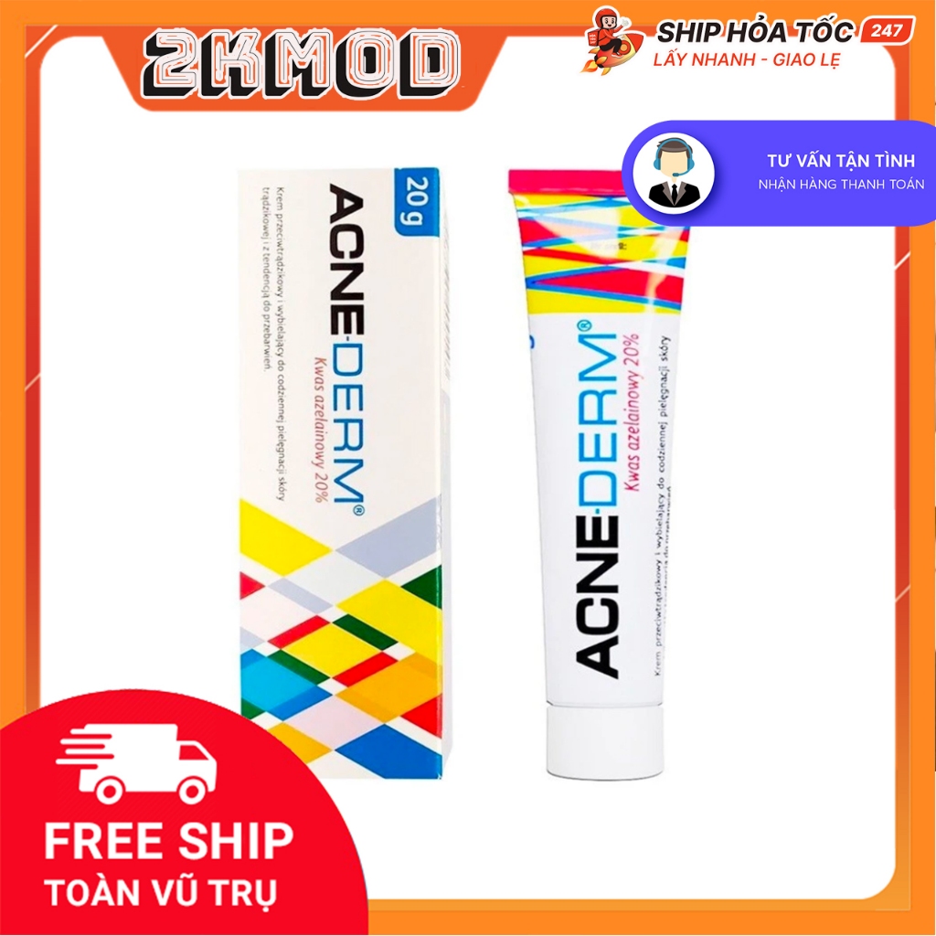 Acne Derm - AcneDerm 20% Azelaic Acid Giảm Thâm mụn, mờ nám, sáng da 20g