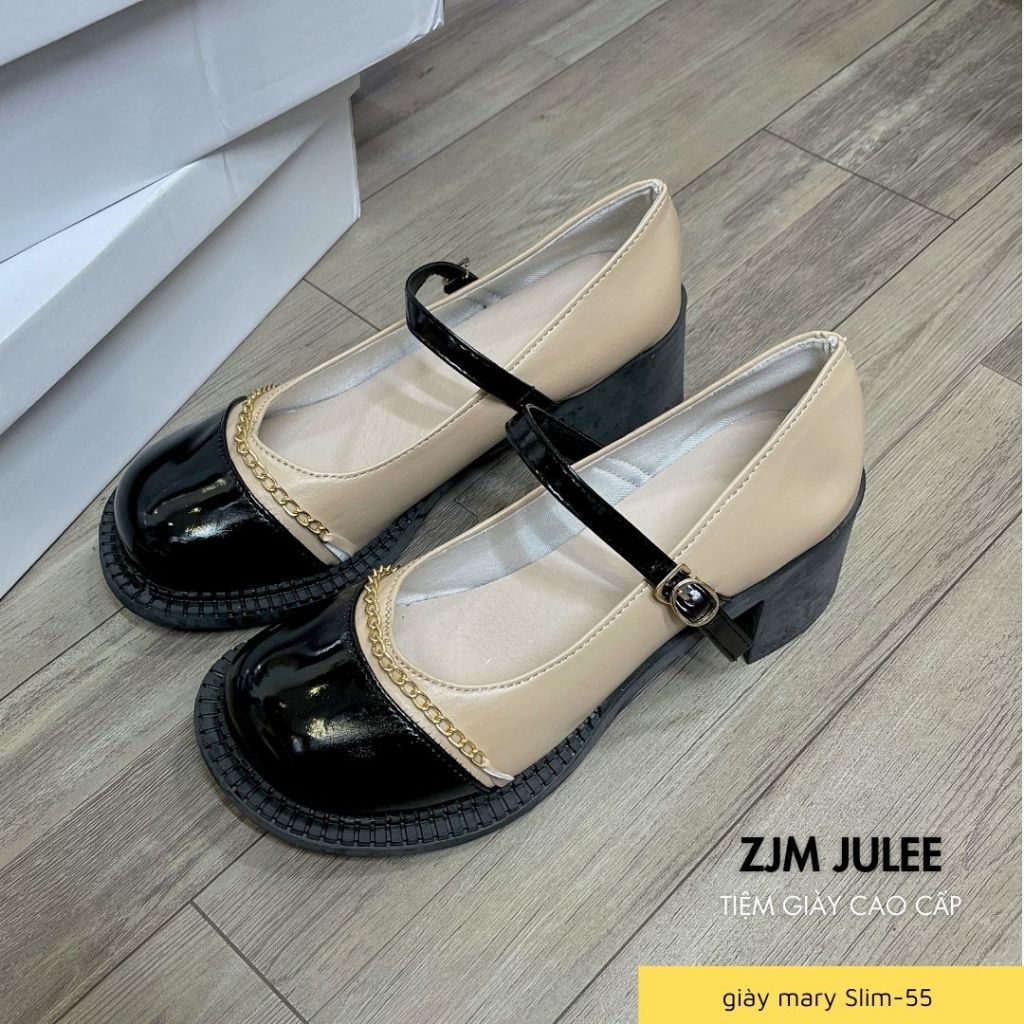 Giày mary jane nữ đế cao 5cm bản vintage phối đồ đẹp - Giày búp bê nữ fullbox