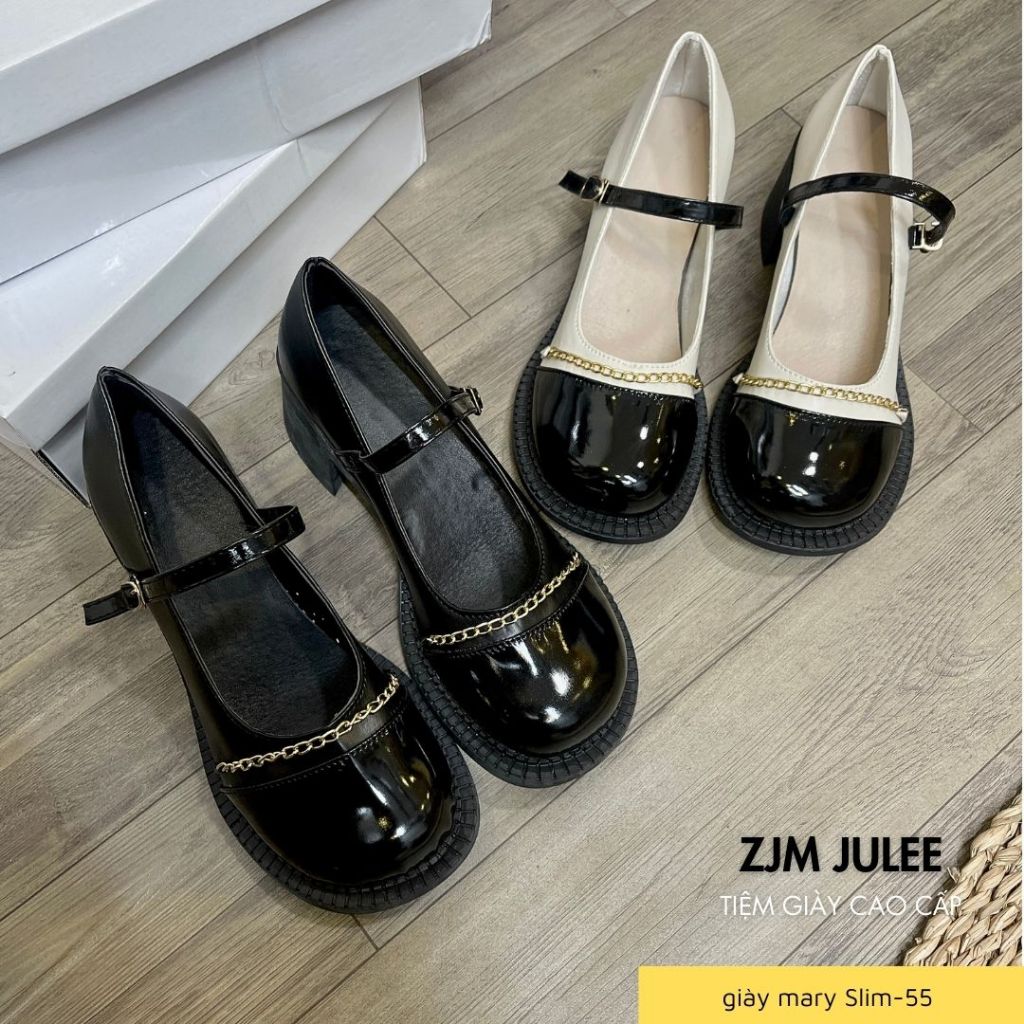 Giày mary jane nữ đế cao 5cm bản vintage phối đồ đẹp - Giày búp bê nữ fullbox