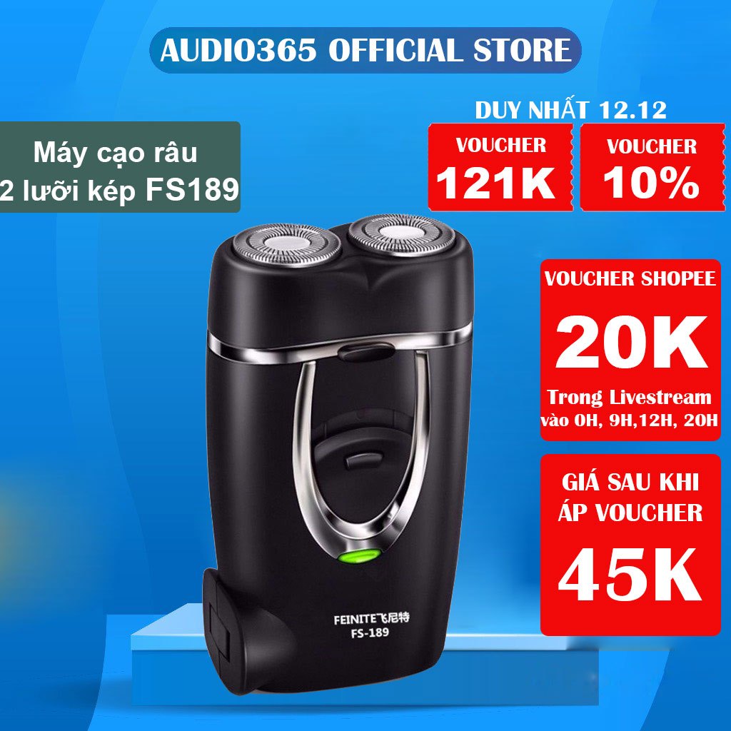 Máy cạo râu mini 2 lưỡi kép FS189, độ bền cao, cạo sát chân, cực sạch, sạc điện siêu nhanh - AUDIO3665