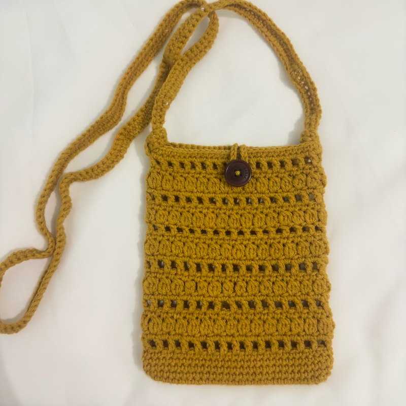 Túi len đeo chéo đựng điện thoại handmade