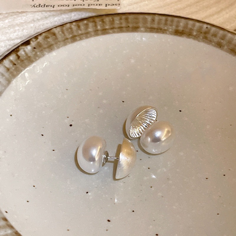 Bông tai ngọc hột bẹt ❤️