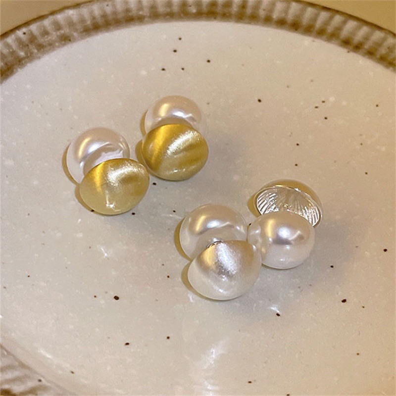 Bông tai ngọc hột bẹt ❤️