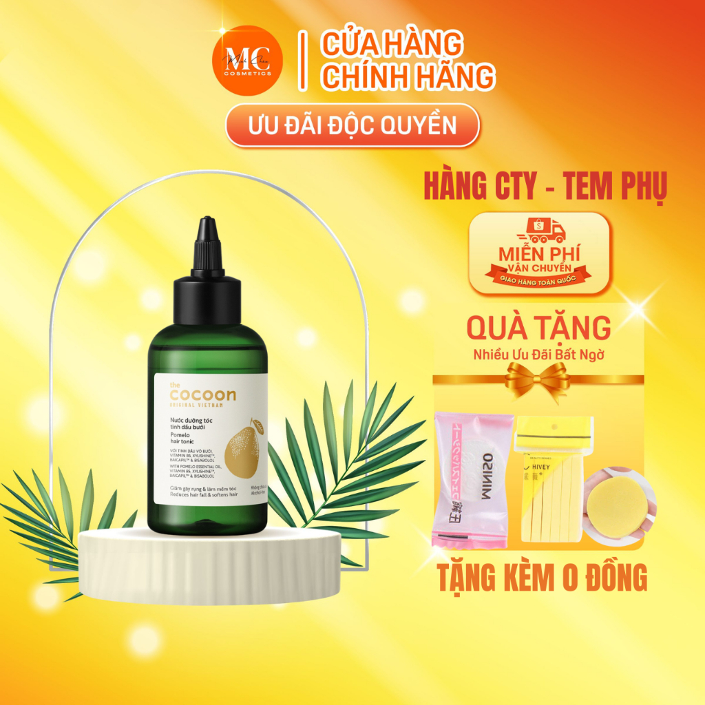 Nước dưỡng tóc tinh dầu bưởi giúp giảm gãy rụng & làm mềm tóc (phiên bản nâng cấp) 140ml - THE COCOON ORIGINAL VIETNAM
