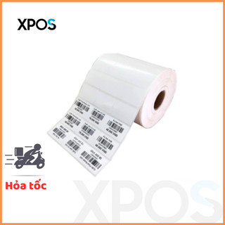 Giấy in tem 3 tem 35x22mm, cuộn 50m dùng cho máy in tem mực khổ 110mm