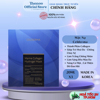 1 Miếng Mặt Nạ Thạch Trắng Da và Chống Lão Hoá Celderma Marine Collagen Hydrogel Mask 20ml Hàn Quốc