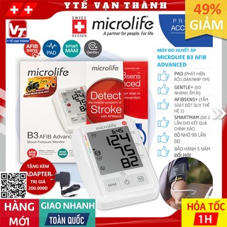 ✅ Máy Đo Huyết Áp Bắp Tay Microlife B3 AFIB (Cảnh Báo Đột Quỵ) | Thụy Sĩ | BẢO HÀNH 5 NĂM ĐỔI MỚI -VT0526