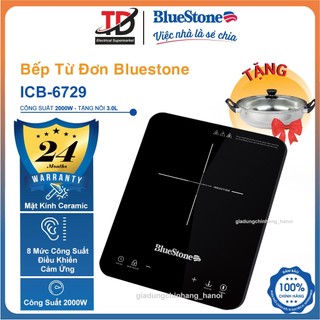 Bếp Từ Đơn Bluestone ICB-6729, Công Suất 2000W, Mặt Kính Ceramic, Bảo Hành Chính Hãng 2 Năm