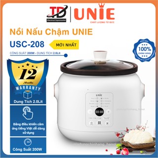 Nồi Nấu Chậm Unie USC208, 2.0Lit Lòng Nồi Gốm Ceramic, Hàng Chính Hãng