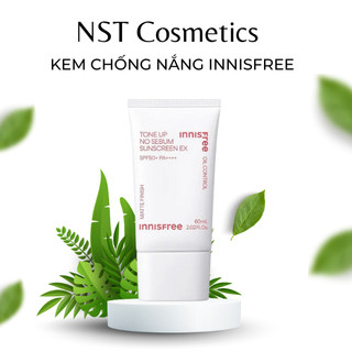 Kem chống nắng nâng tông kiềm dầu INNISFREE Tone Up No Sebum Sunscreen EX SPF 50+ PA++++ 60ML