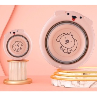 Thau/chậu gấp gọn hình ong/ cún dễ thương cho bé