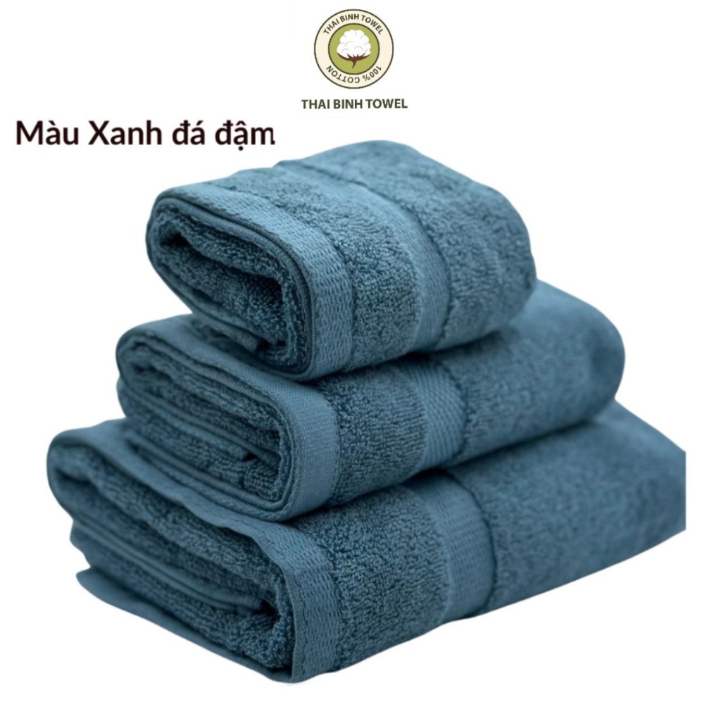 Bộ 3 khăn cao cấp  50x100cm+35x80cm+30x50cm 100% cotton
