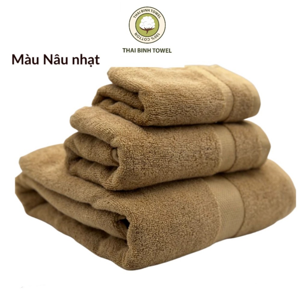 Bộ 3 khăn cao cấp  50x100cm+35x80cm+30x50cm 100% cotton