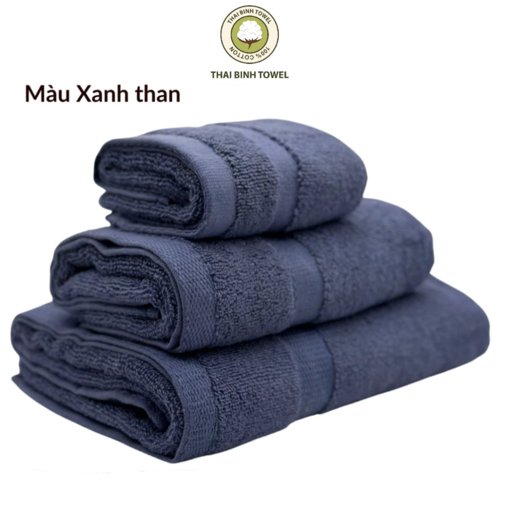 Bộ 3 khăn cao cấp  50x100cm+35x80cm+30x50cm 100% cotton