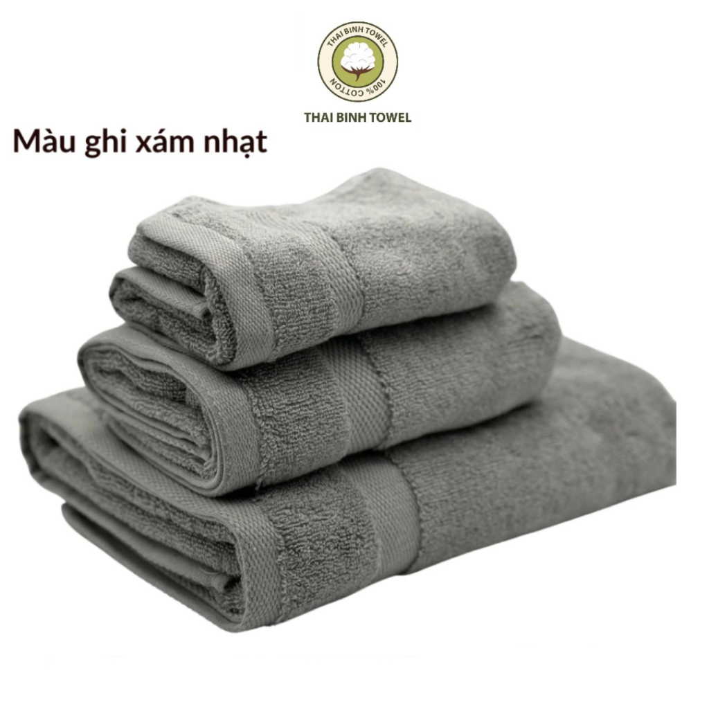 Bộ 3 khăn cao cấp  50x100cm+35x80cm+30x50cm 100% cotton