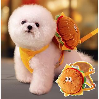  Nhà của Ú - Dây dắt chó mèo kèm balo túi đựng thức ăn yếm dắt thú cưng dây dẫn đi dạo 
