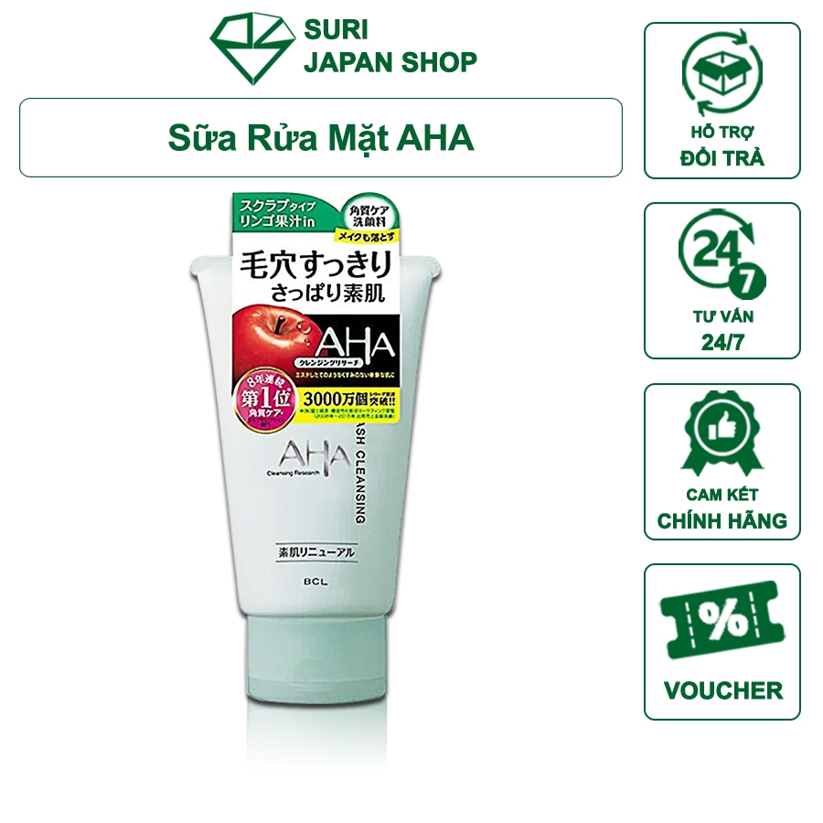 Sữa Rửa Mặt Aha Cleansing Research Wash Cleansing Từ Trái Cây Nhật Bản ( 120g / hộp )