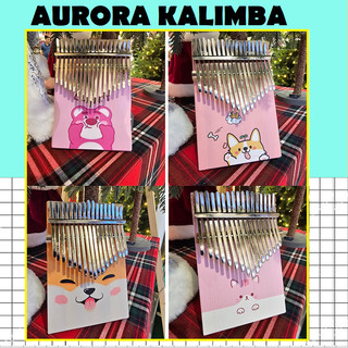   MẪU MỚI NOEL  LOTSO GẤU DÂU Đàn Kalimba Trơn 17 Phím Tặng Đầy Đủ Phụ Kiện Túi Búa Hướng Dẫn Khăn Lau Dán Phím GS65 