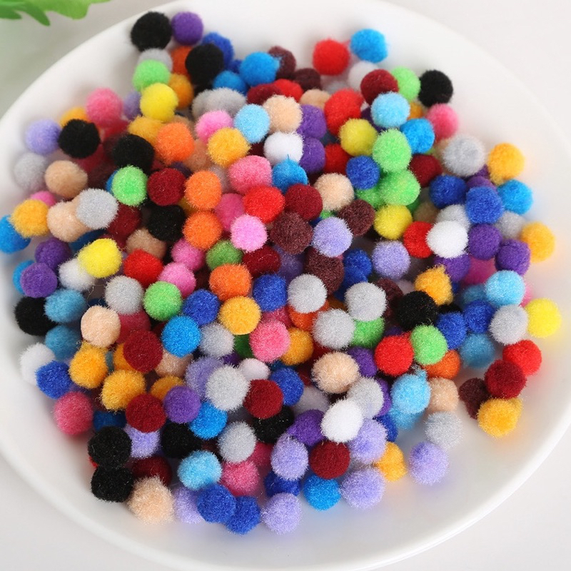 100 hạt pom pom làm đồ handmade