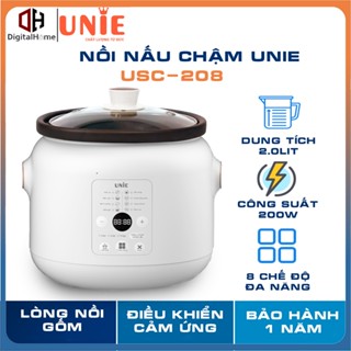 Nồi Nấu Chậm Đa Năng Unie USC208, Lòng Nồi Gốm Ceramic 2.0Lit, 8 Ché Độ Nấu, Hàng Chính Hãng