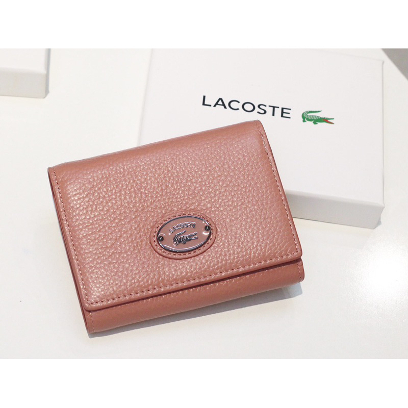 Ví ngắn lacoste da thật