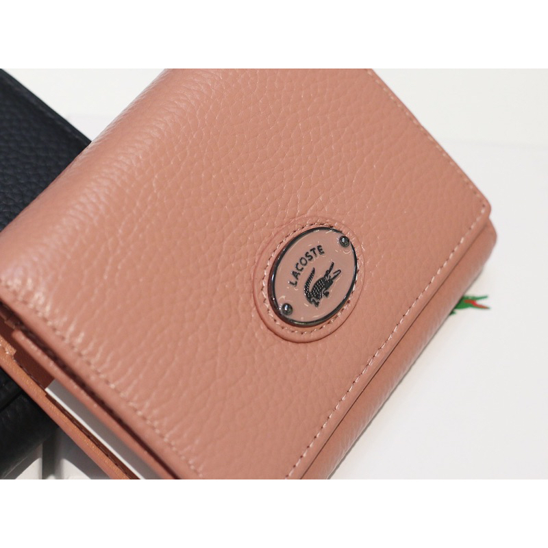 Ví ngắn lacoste da thật