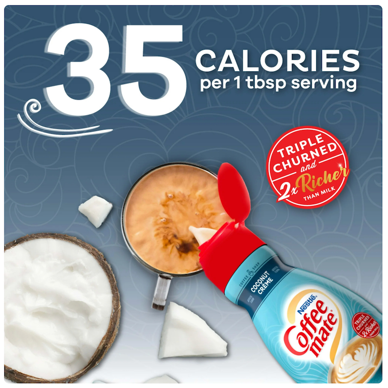 KEM SỮA DỪA Nestle Coffee Mate Coconut Creme Liquid Coffee Creamer, Gluten Free, Cholesterol Free, 946ml