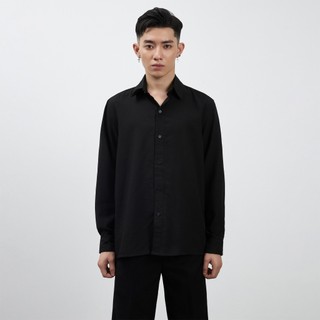 Áo sơ mi nam tarmor màu đen tay dài long sleeve shirt in black