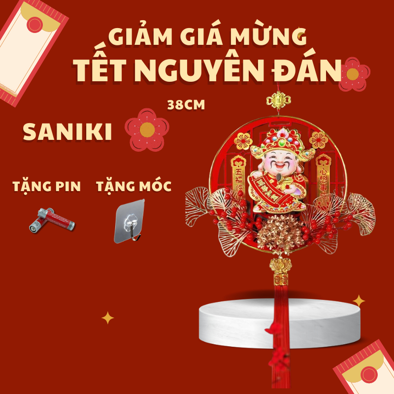 Hot 2024 Thần Tài Lắc Đầu Hoa Kim Tiền Treo Trường