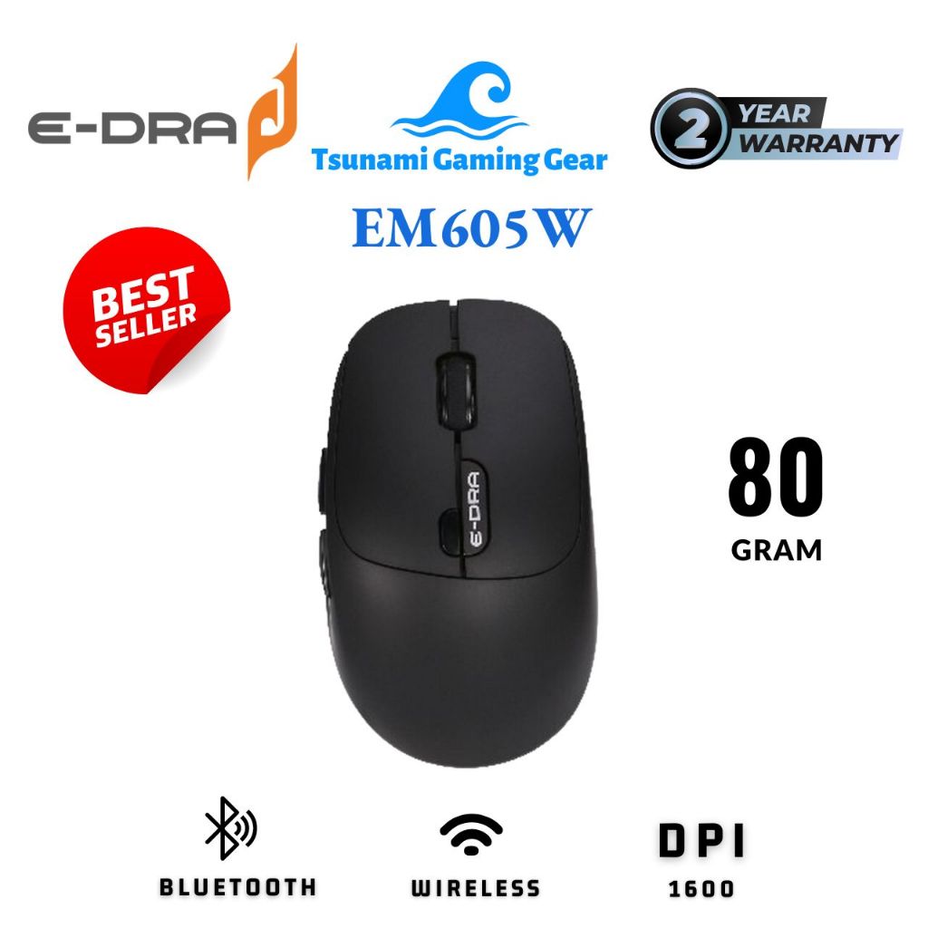 Chuột không dây E-Dra EM605w  - Hàng chính hãng
