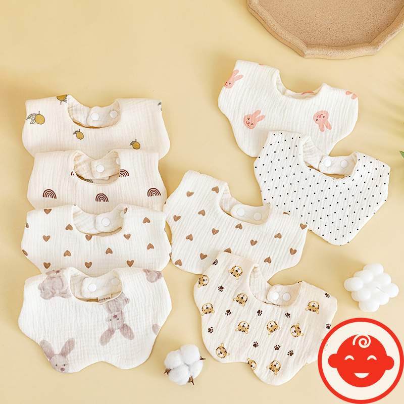 Yếm xô MUSLIN HOA TRÒN XOAY cho bé cao cấp mềm mại Y03