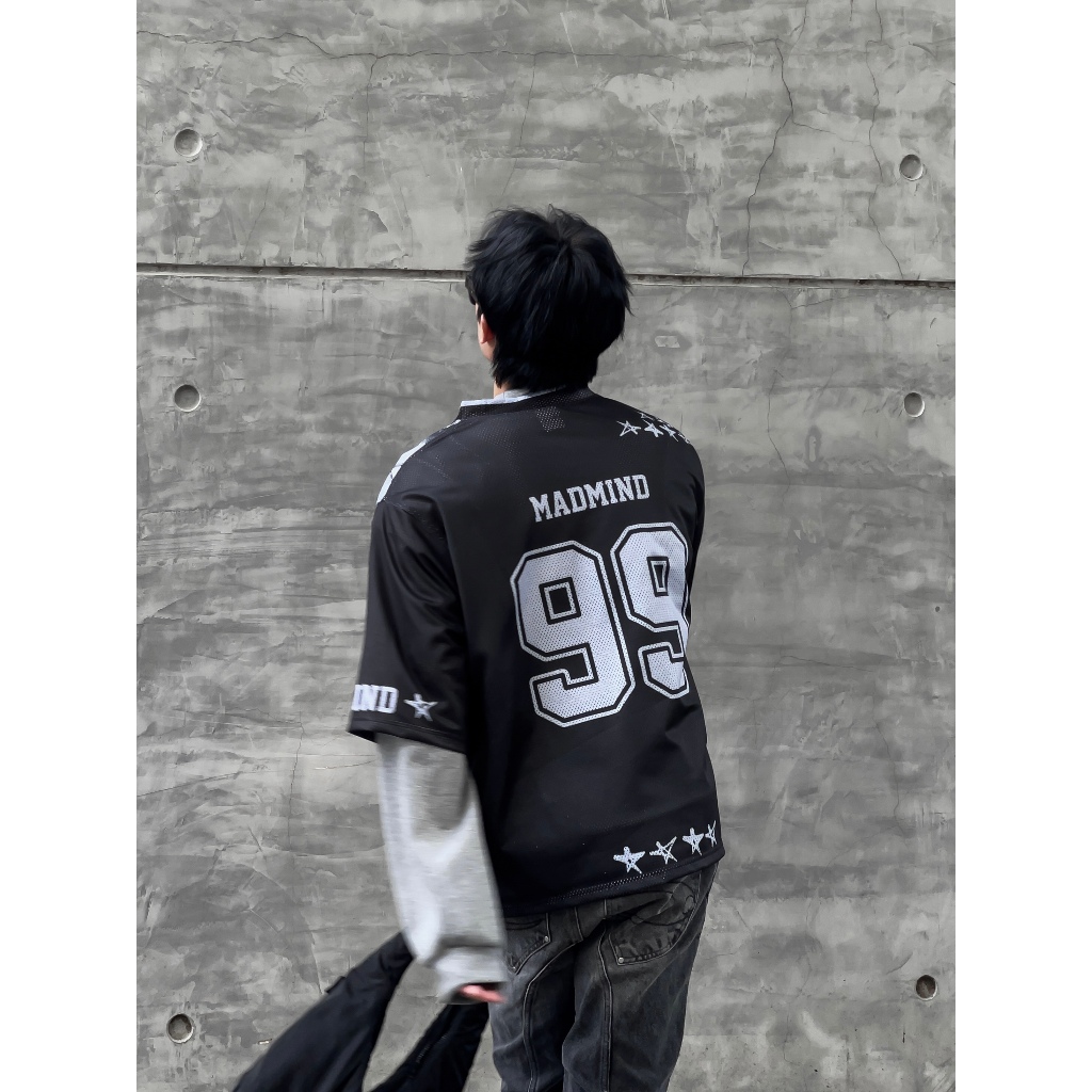 Áo Jersey Ngắn Tay In Toàn Thân 99 Jersey Madmind - Màu Đen