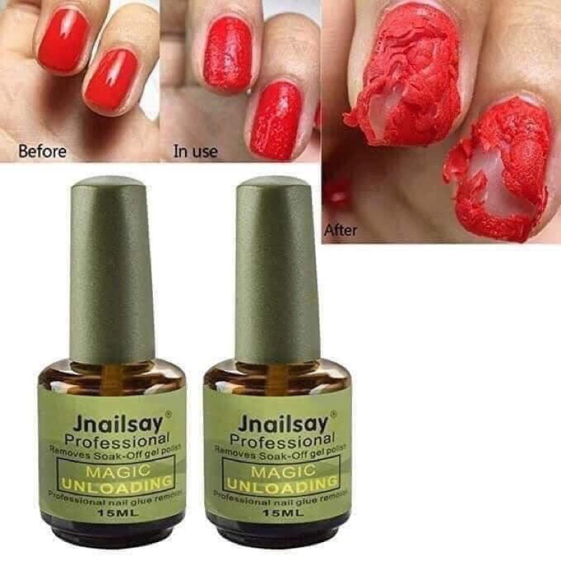 phá gel Jnaisay chính hãng xanh loại đặc ,cam loại loãng phá gel nhanh không xót da rát móng