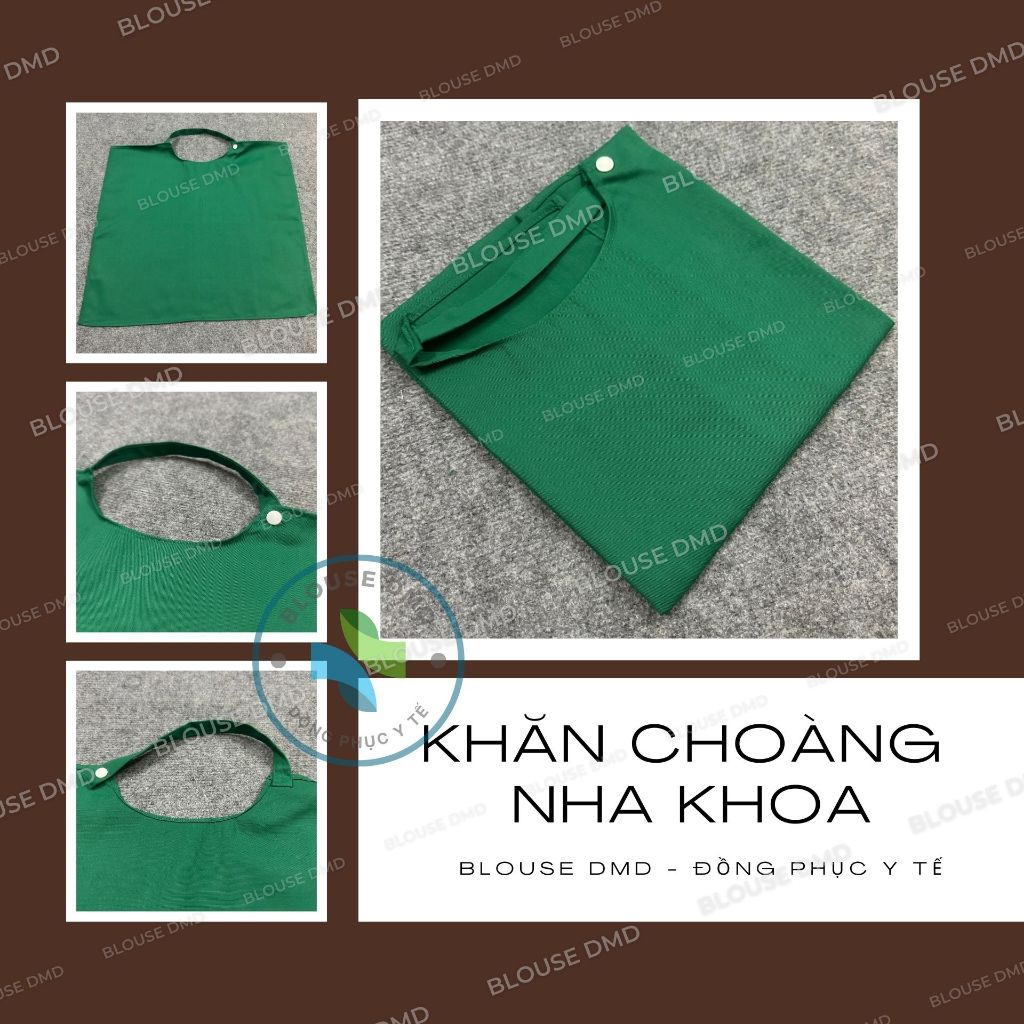 Khăn quàng cổ nha khoa có khuy bấm, khăn quàng y tế