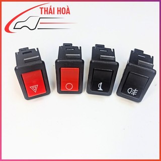 Công tắc 2 chân chế đèn chế còi, đèn, cảnh báo các dòng xe máy ô tô xe tải công nông