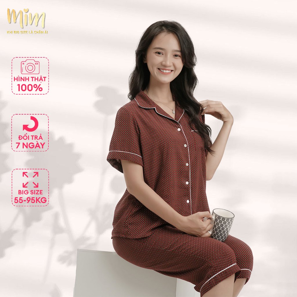 Đồ bộ Pijama lửng Lụa đũi cao cấp mềm mịn, không nhăn, thoải mái, phom rộng bigsize Mĩm Store
