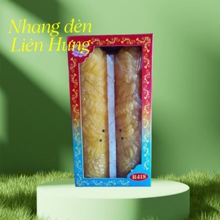 Đèn cầy chạm rồng nhỏ 18cm