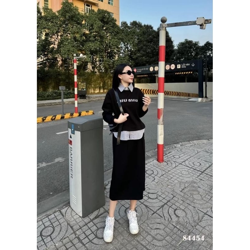 Sét nỉ miu pha cổ sơmi hàng QCL1