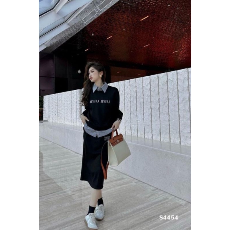 Sét nỉ miu pha cổ sơmi hàng QCL1