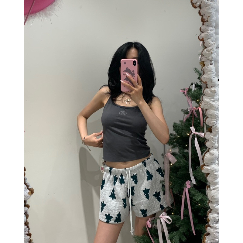 Quần Đùi Hoạ Tiết Cây Thông tiemmem - Xám