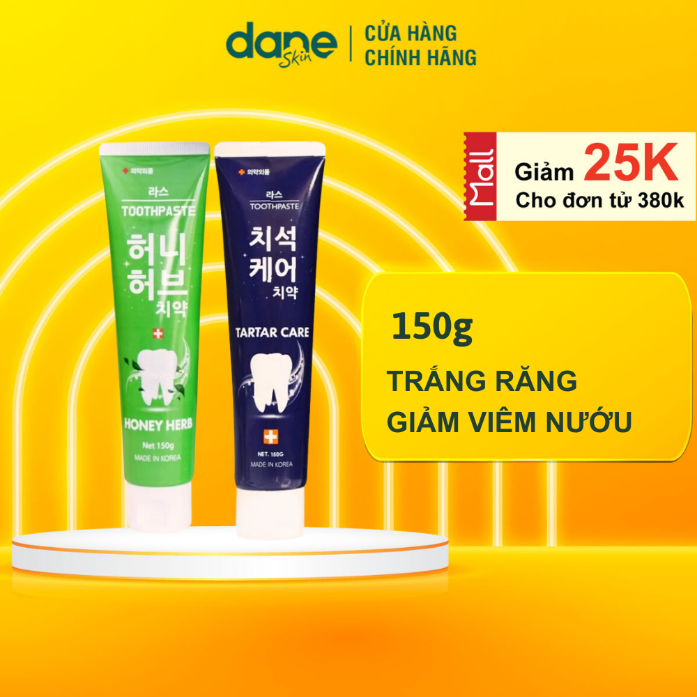 Kem đánh răng Hàn Quốc Lath Honey Herb & Lath tartar care 150g - Giúp trắng răng, giảm viêm nướu và ngừa hôi miệng