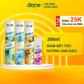  Dầu Gội Khô Batiste Dry Shampoo 200ml - Xịt gội đầu khô giúp tóc tơi phồng giảm bết tức thì 
