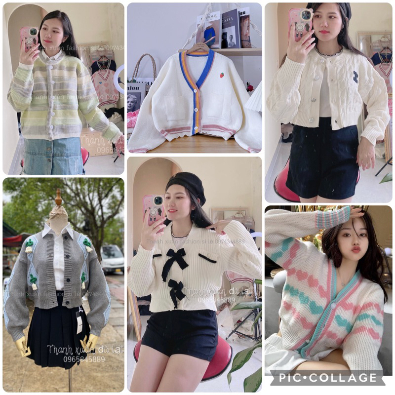 Tổng hợp các mẫu khoác len cadigan phom ngắn new dày dặn hot trend